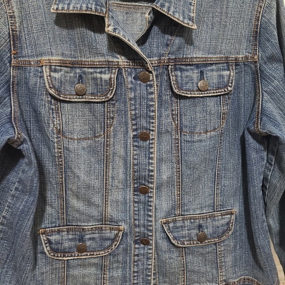 VTG Venezia Denim Jacket Jean Shacket Rustic Rodeo Plus Size 18/20 - Picture 3 of 7